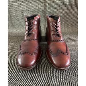 Cole Haan Liam Chukka II Boots Mens US 11M Brown Leather Wingtip Ankle C11053